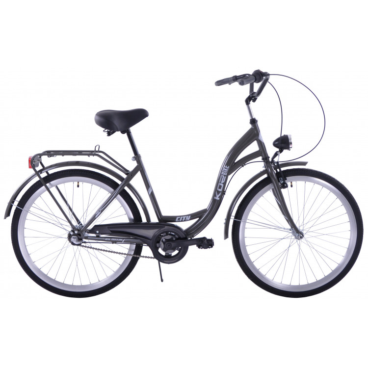 Mestský bicykel 26" Kozbike K3 3 prevodový Grafitový